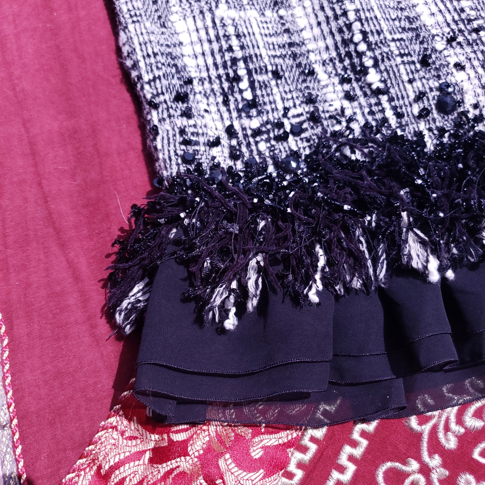 Lafayette 148 Fringe Hem Woven Skirt - Picture 3 of 4
